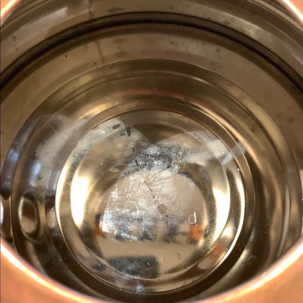 Copper Tea Kettle with Porcelain Handle - Picture 3 of 11